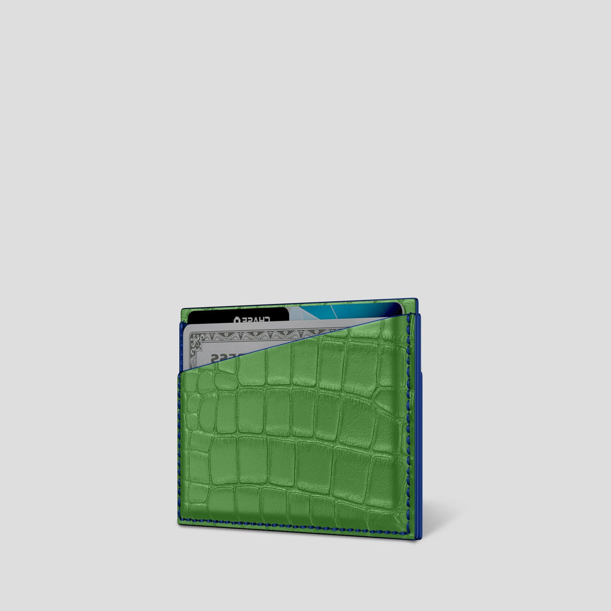 Apple-Green 4-Card Holder Alligator -3 | Apple-Green
