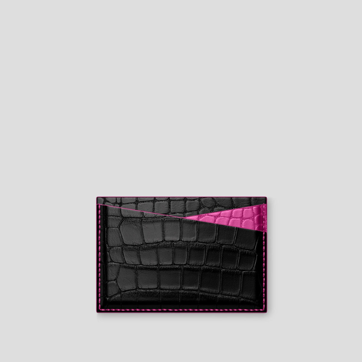 Black 4-Card Holder Alligator -2 | Black