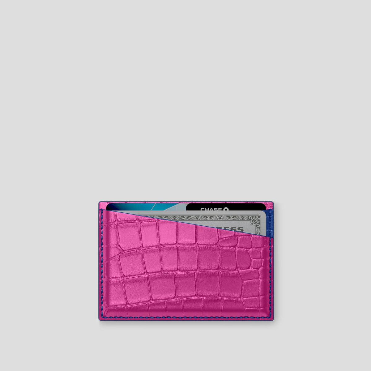Fuchsia 4-Card Holder Alligator -1 | Fuchsia