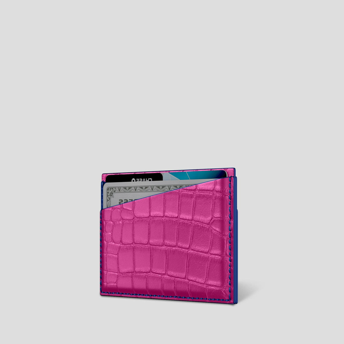 Fuchsia 4-Card Holder Alligator -3 | Fuchsia