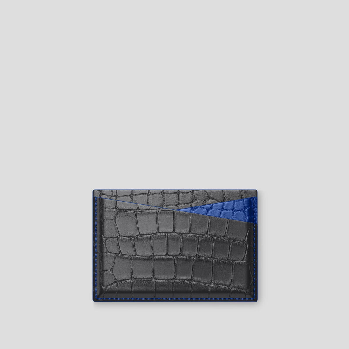 Grey 4-Card Holder Alligator -2 | Grey