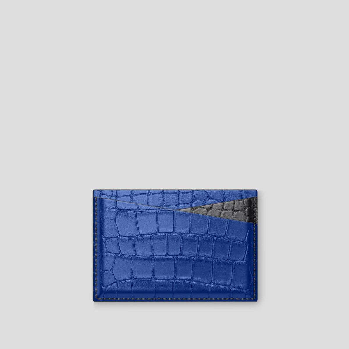 Royal Blue 4-Card Holder Alligator -2 | Royal-Blue