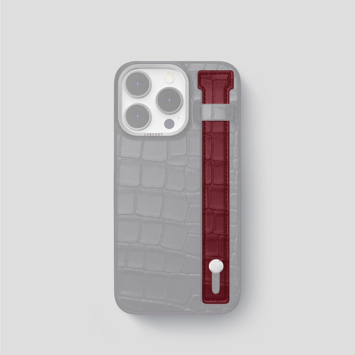 Burgundy iPhone 14 Additional Strap Alligator -1 | Burgundy
