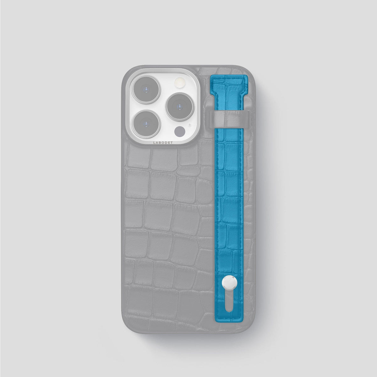 Curaçao-Blue iPhone 14 Additional Strap Alligator -1 | Curaçao-Blue