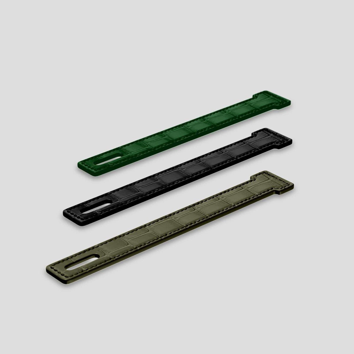 Kaki-Green iPhone 14 Additional Strap Alligator -3 | Kaki-Green