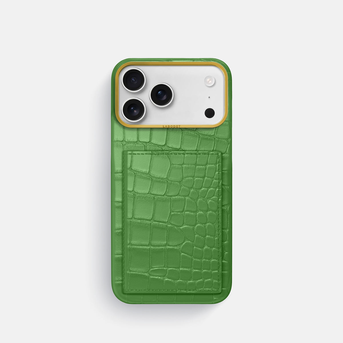 Bi-Fold Case For iPhone 17 Pro In Alligator -1 | Apple-Green-Gold