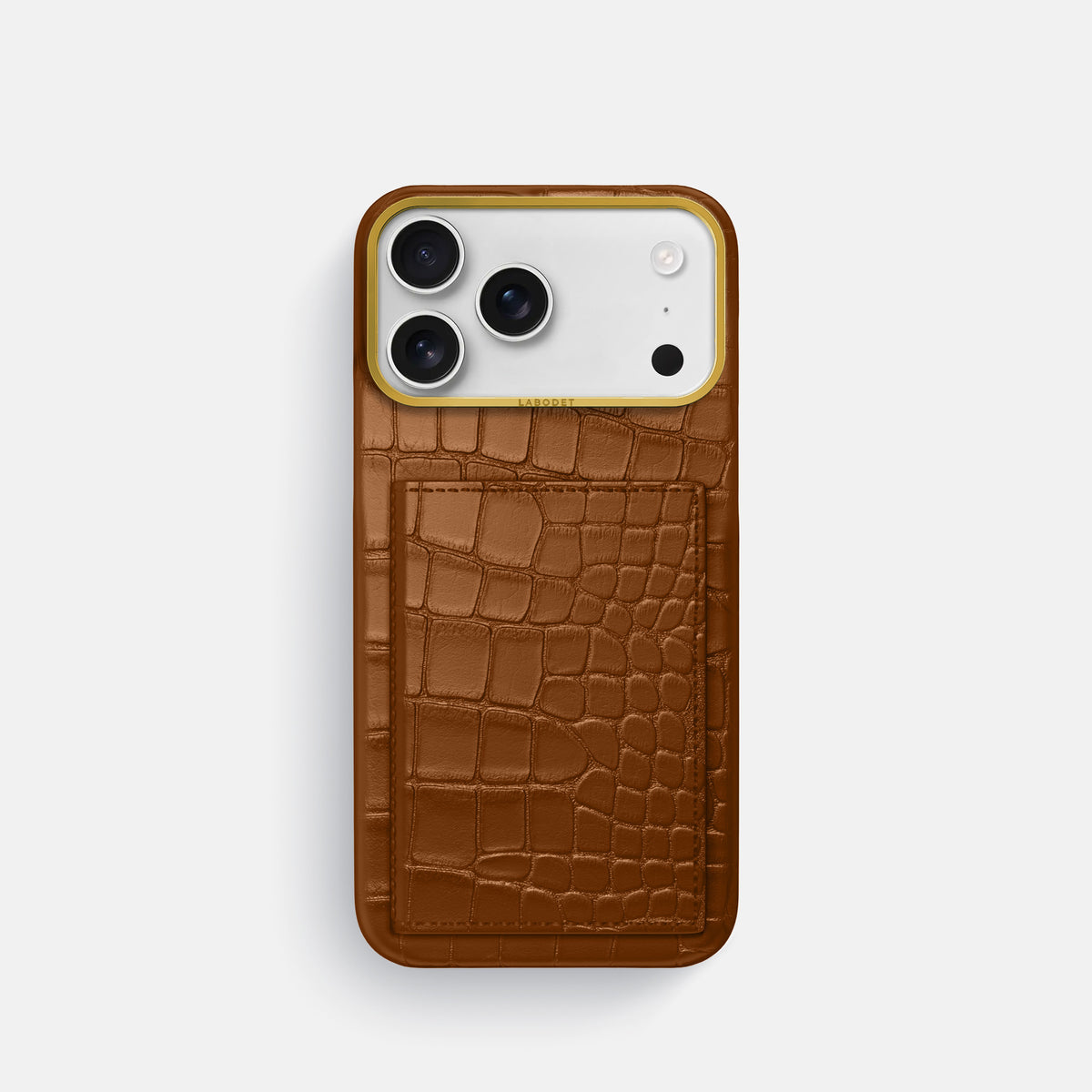 Bi-Fold Case For iPhone 17 Pro In Alligator -1 | Honey-Gold