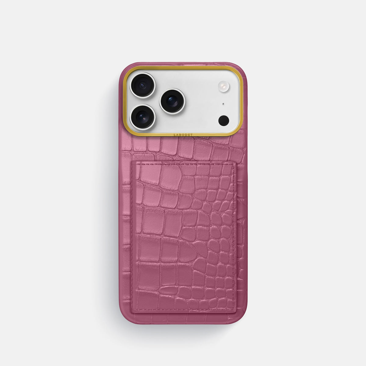 Bi-Fold Case For iPhone 17 Pro In Alligator -1 | Pink-Lagoon-Gold