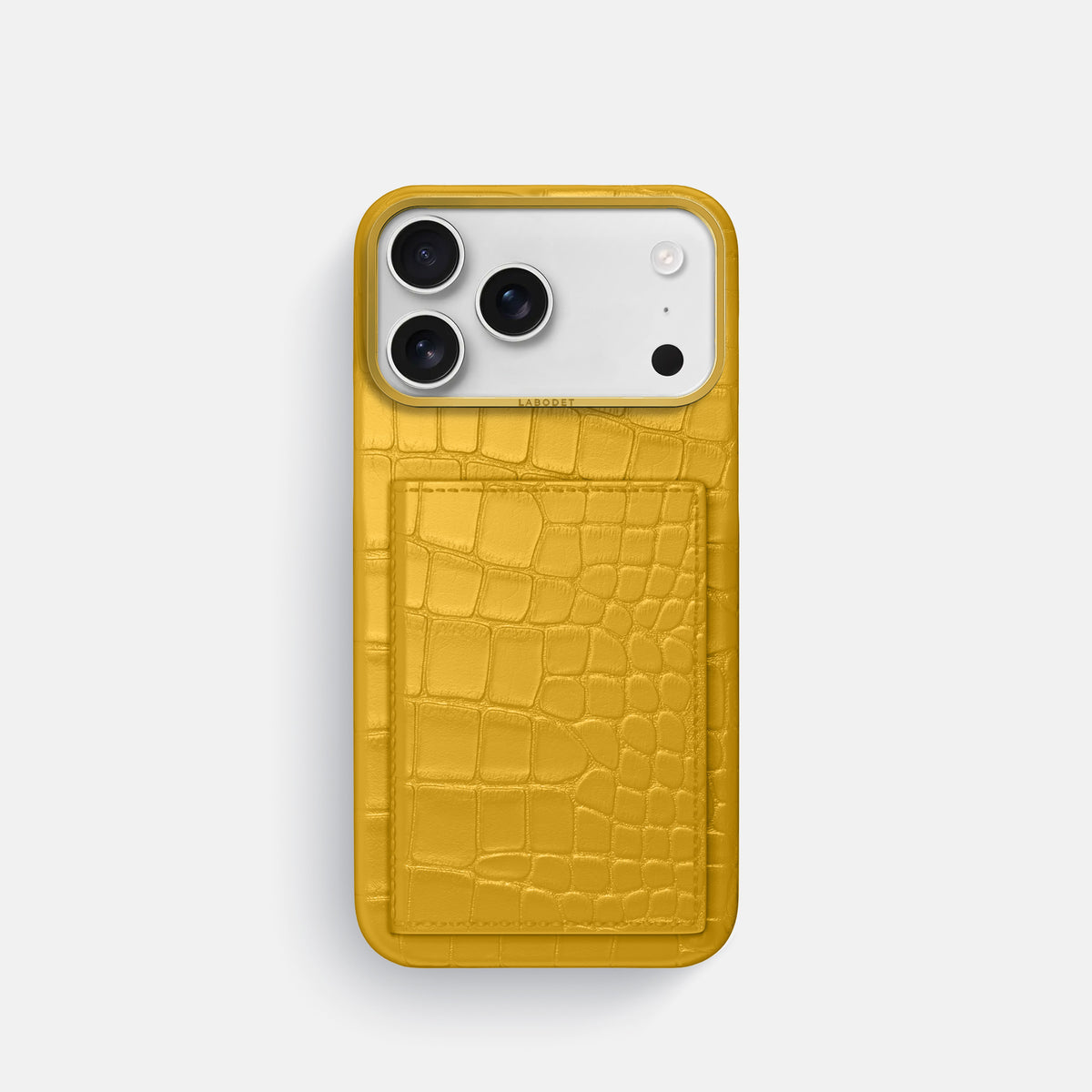 Bi-Fold Case For iPhone 17 Pro In Alligator -1 | Yellow-Gold