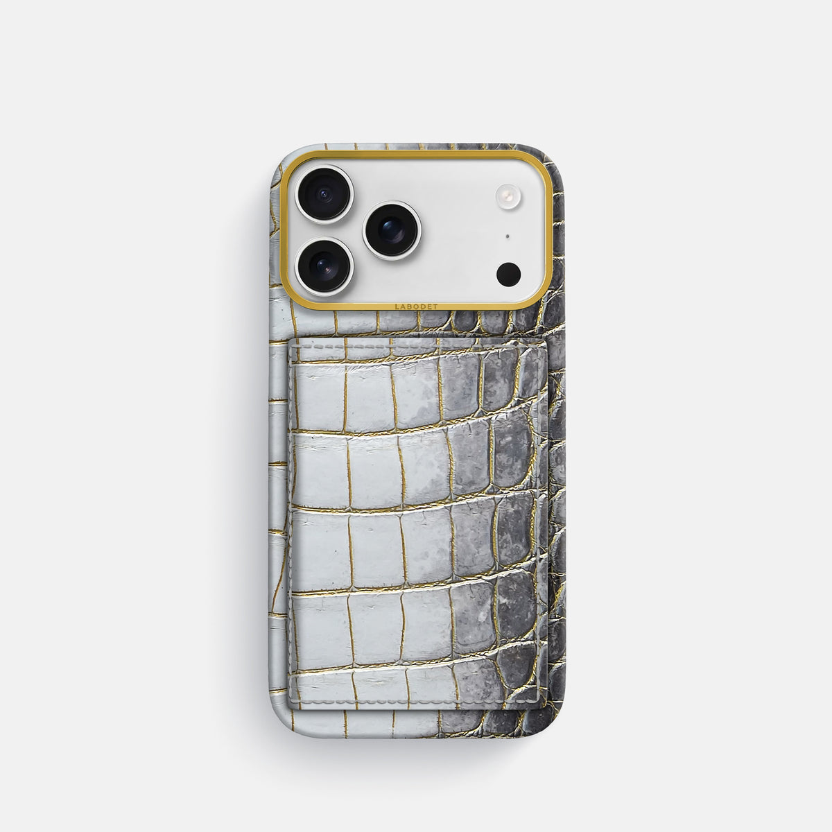 Bi-Fold Case For iPhone 17 Pro In Himalayan Crocodile -1 | Gold-Gold