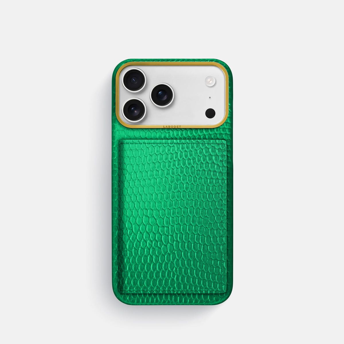 Bi-Fold Case For iPhone 17 Pro In Lizard -1 | Apple-Green-Gold