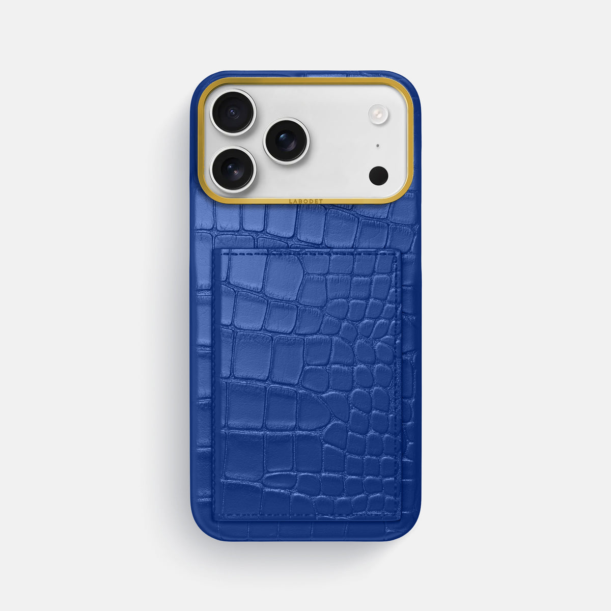Bi-Fold Case For iPhone 17 Pro Max In Alligator -1 | Royal-Blue-Gold
