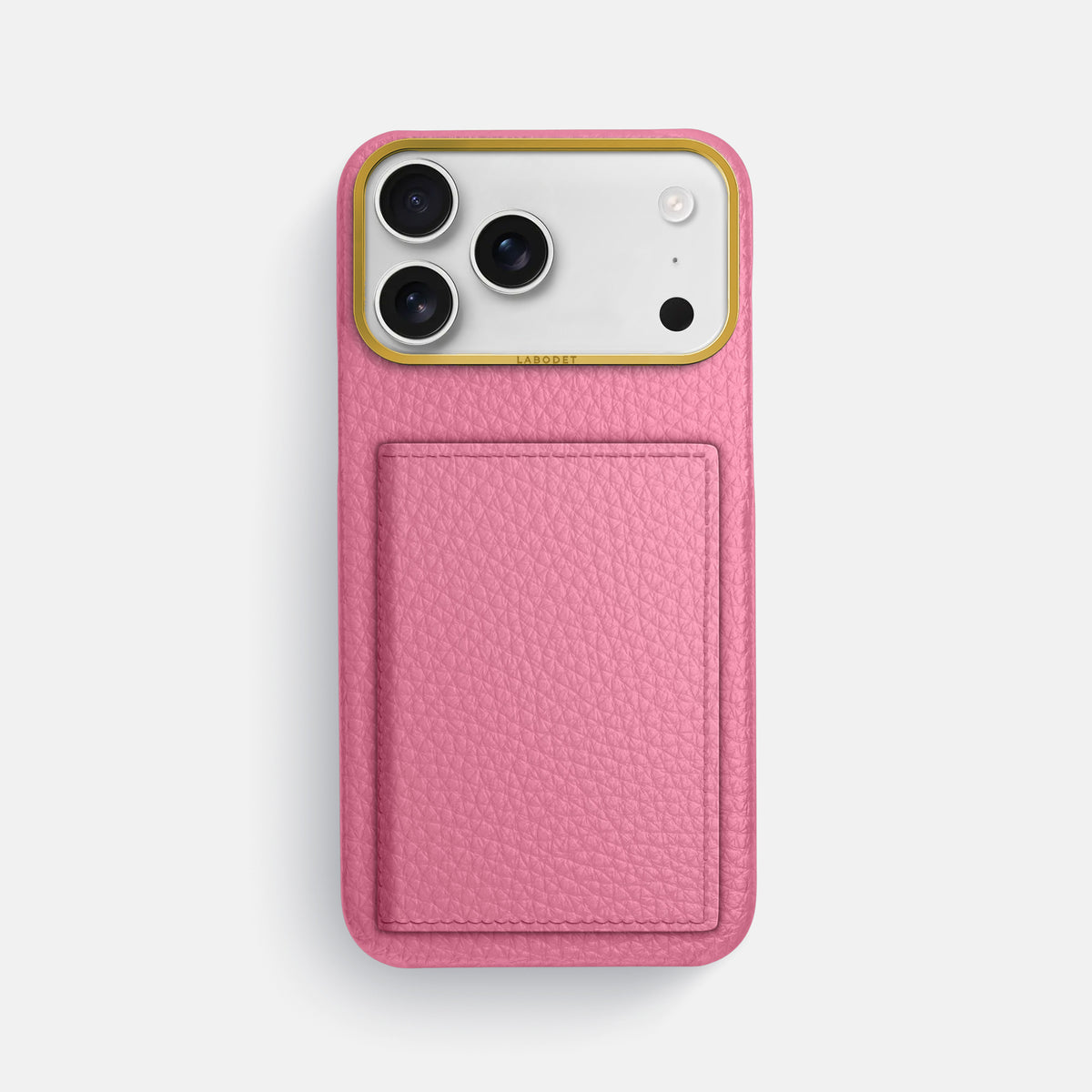 Bi-Fold Case For iPhone 17 Pro Max In Calf -1 | Pink-Gold