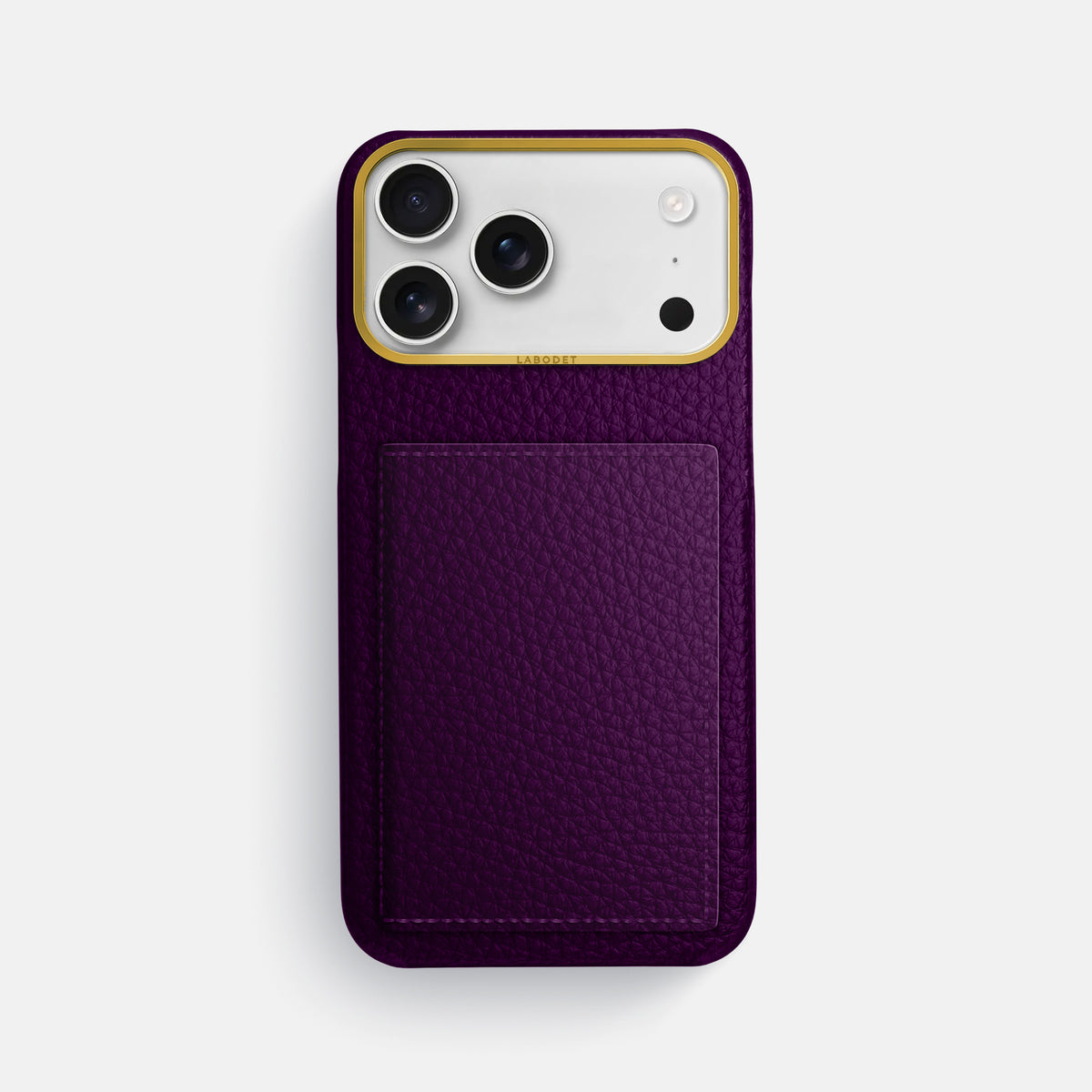 Bi-Fold Case For iPhone 17 Pro Max In Calf -1 | Violet-Gold