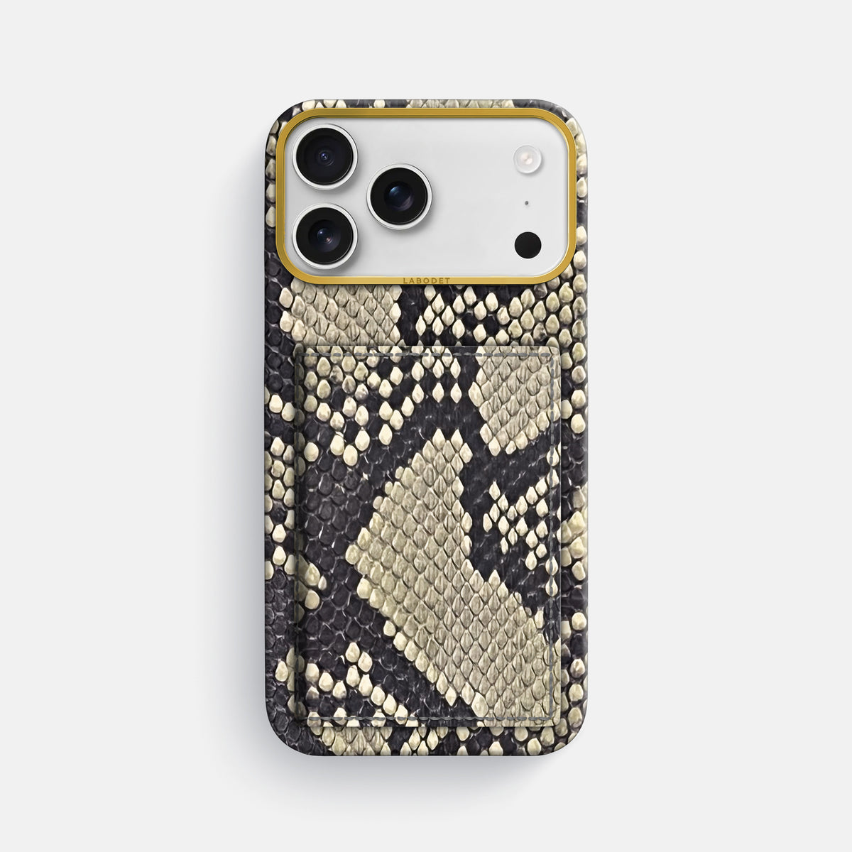 Bi-Fold Case For iPhone 17 Pro Max In Deluxe Python -1 | Savannah-Gold
