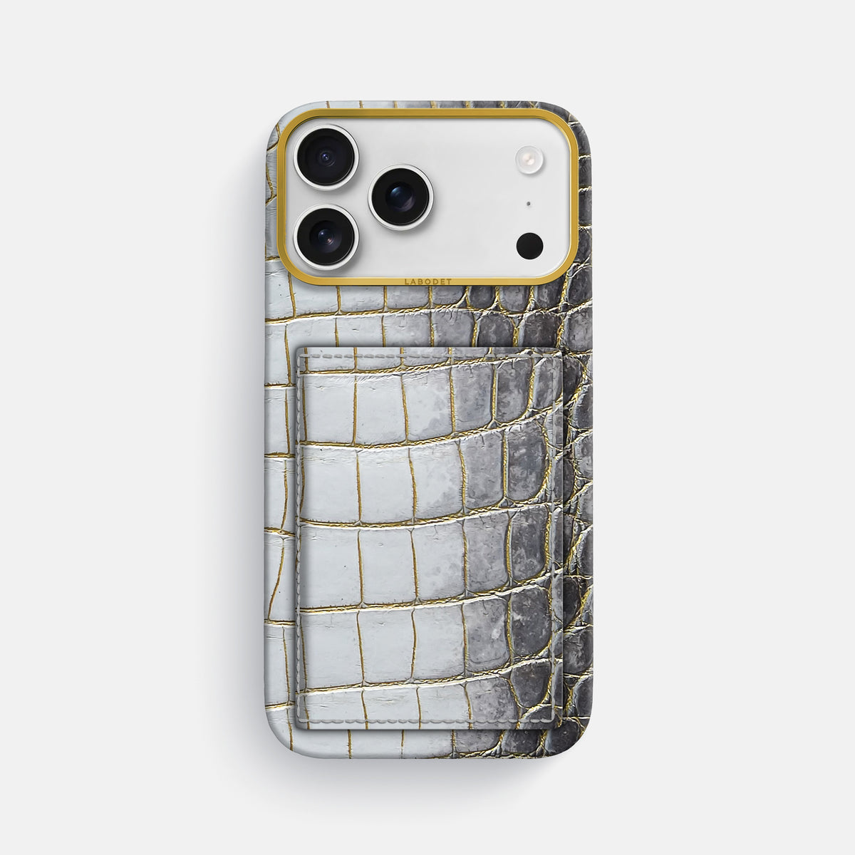 Bi-Fold Case For iPhone 17 Pro Max In Himalayan Crocodile -1 | Gold-Gold