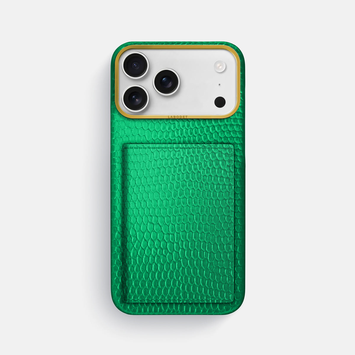 Bi-Fold Case For iPhone 17 Pro Max In Lizard -1 | Apple-Green-Gold