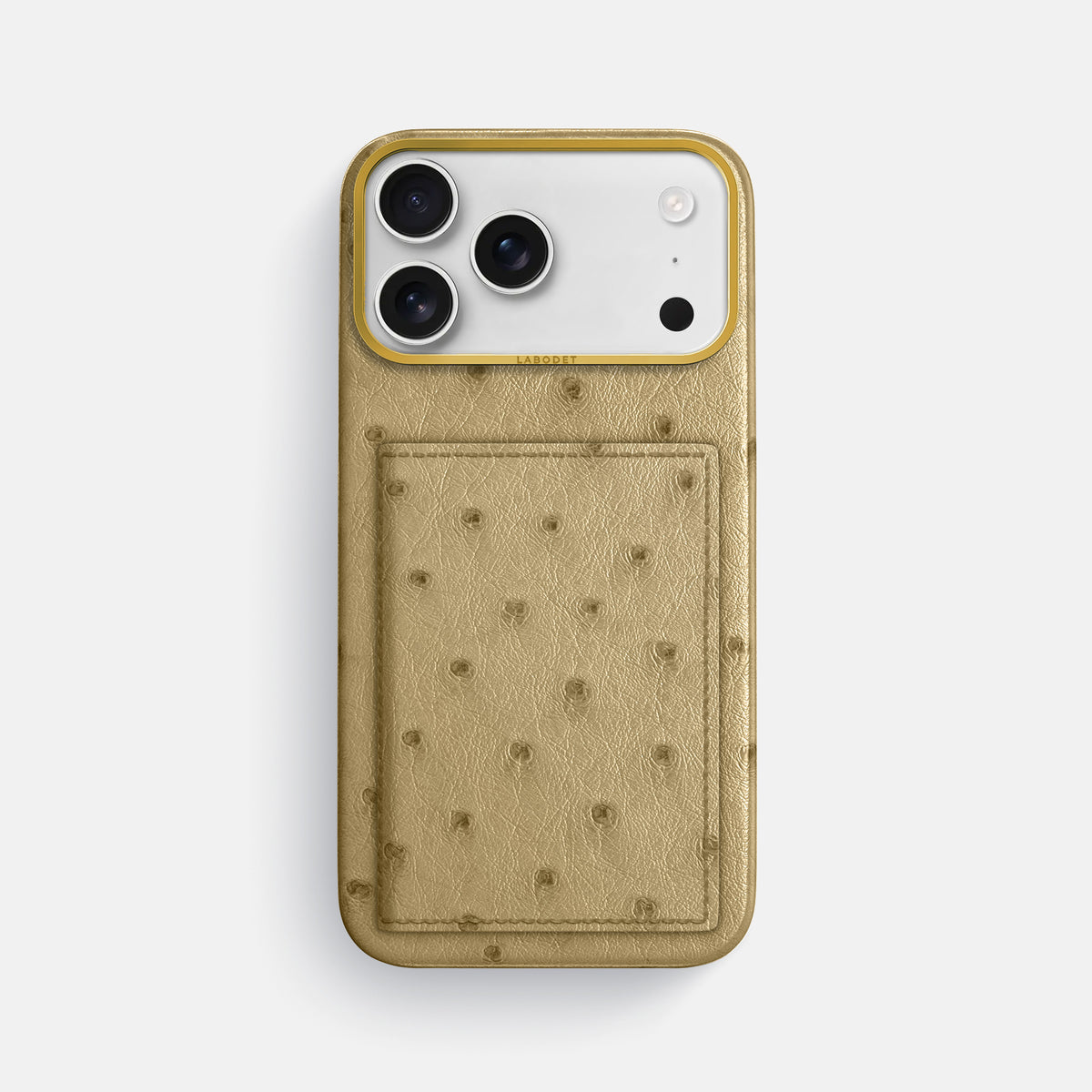 Bi-Fold Case For iPhone 17 Pro Max In Ostrich -1 | Desert-Sand-Gold