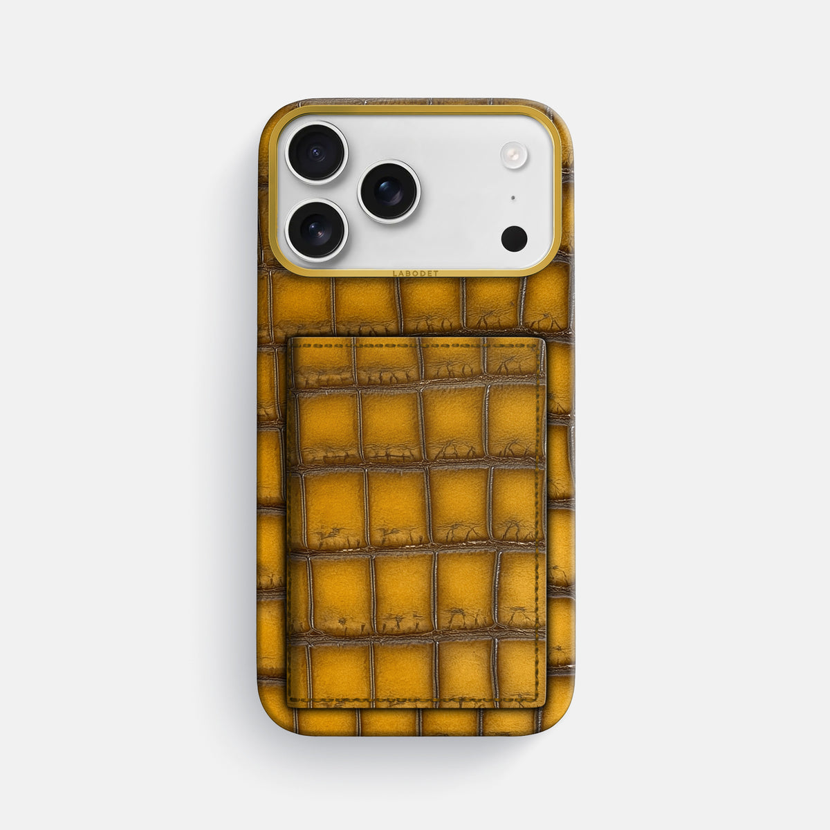 Bi-Fold Case For iPhone 17 Pro Max In Patina Alligator -1 | Sydney-Gold