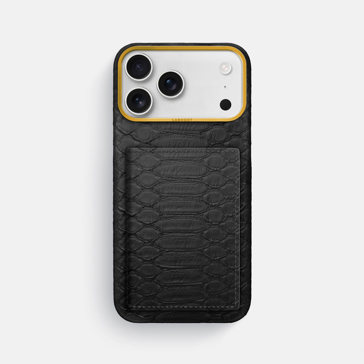Bi-Fold Case For iPhone 17 Pro Max In Python -1 | Black-Gold