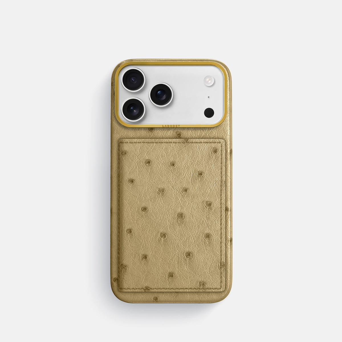 Bi-Fold Case For iPhone 17 Pro In Ostrich -1 | Desert-Sand-Gold