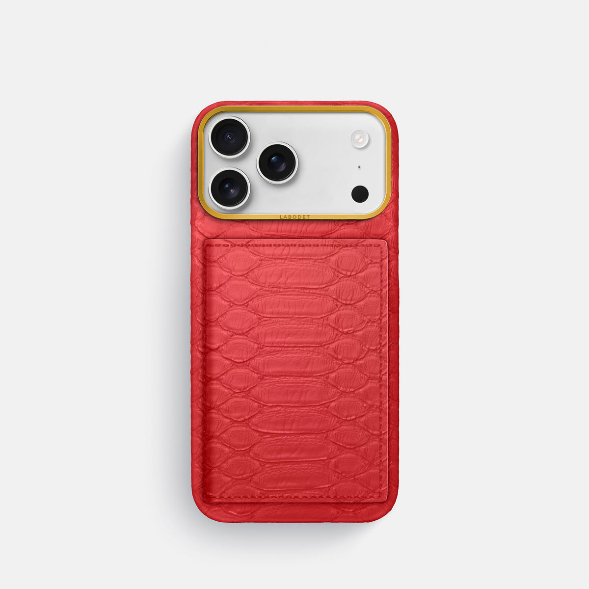 Bi-Fold Case For iPhone 17 Pro In Python -1 | Red-Gold