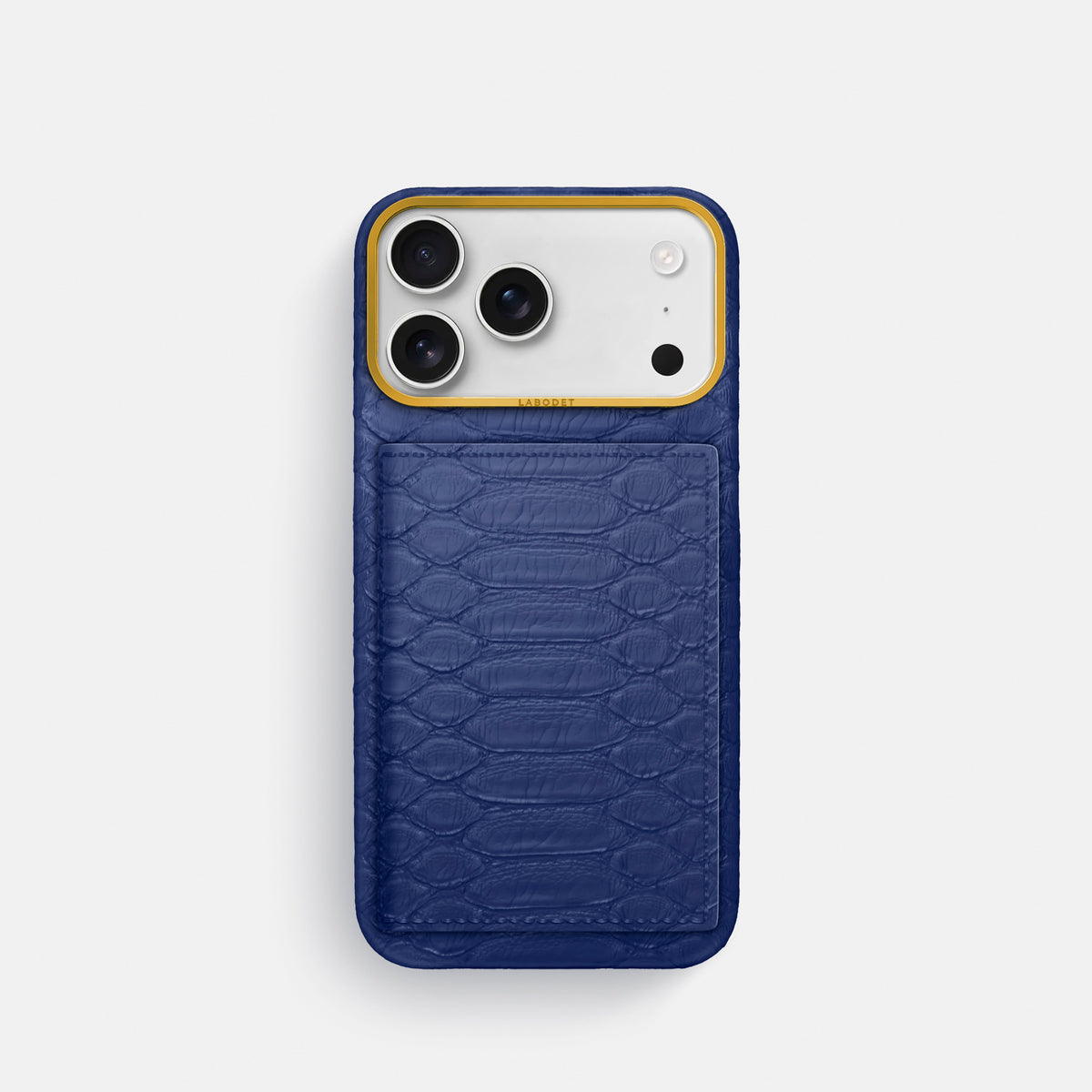 Bi-Fold Case For iPhone 17 Pro In Python -1 | Royal-Blue-Gold