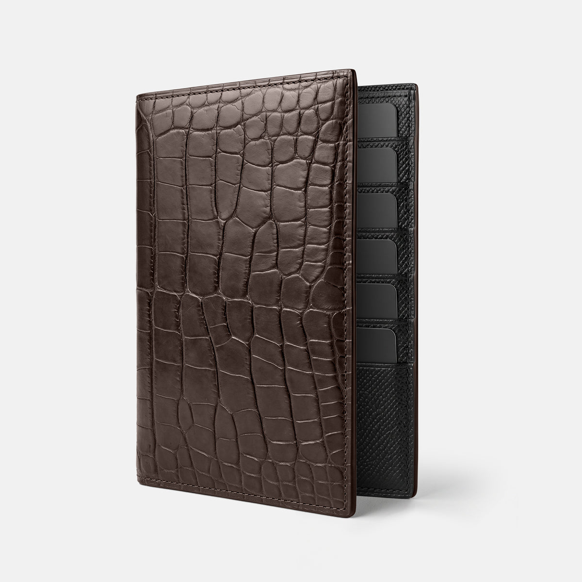 Dark Brown Business Wallet Alligator -1 | Dark-Brown