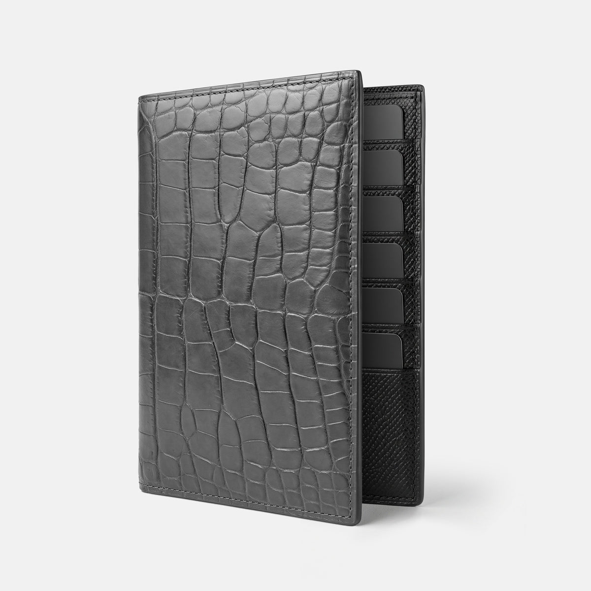 Grey Business Wallet Alligator -1 | Grey