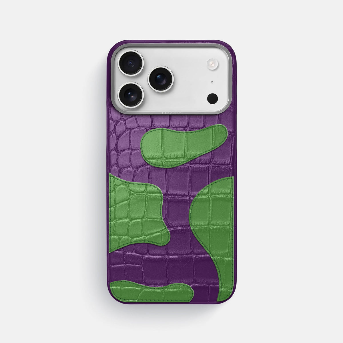 Camouflage Case For iPhone 18 Pro Max In Alligator -1 | Purple-Steel