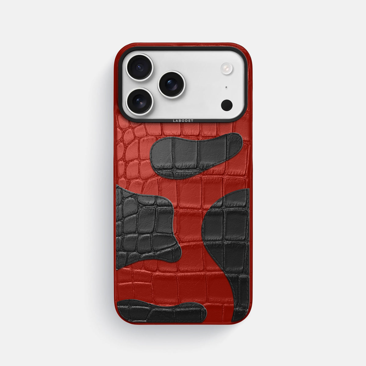 Camouflage Case For iPhone 18 Pro Max In Alligator -1 | Red-Black