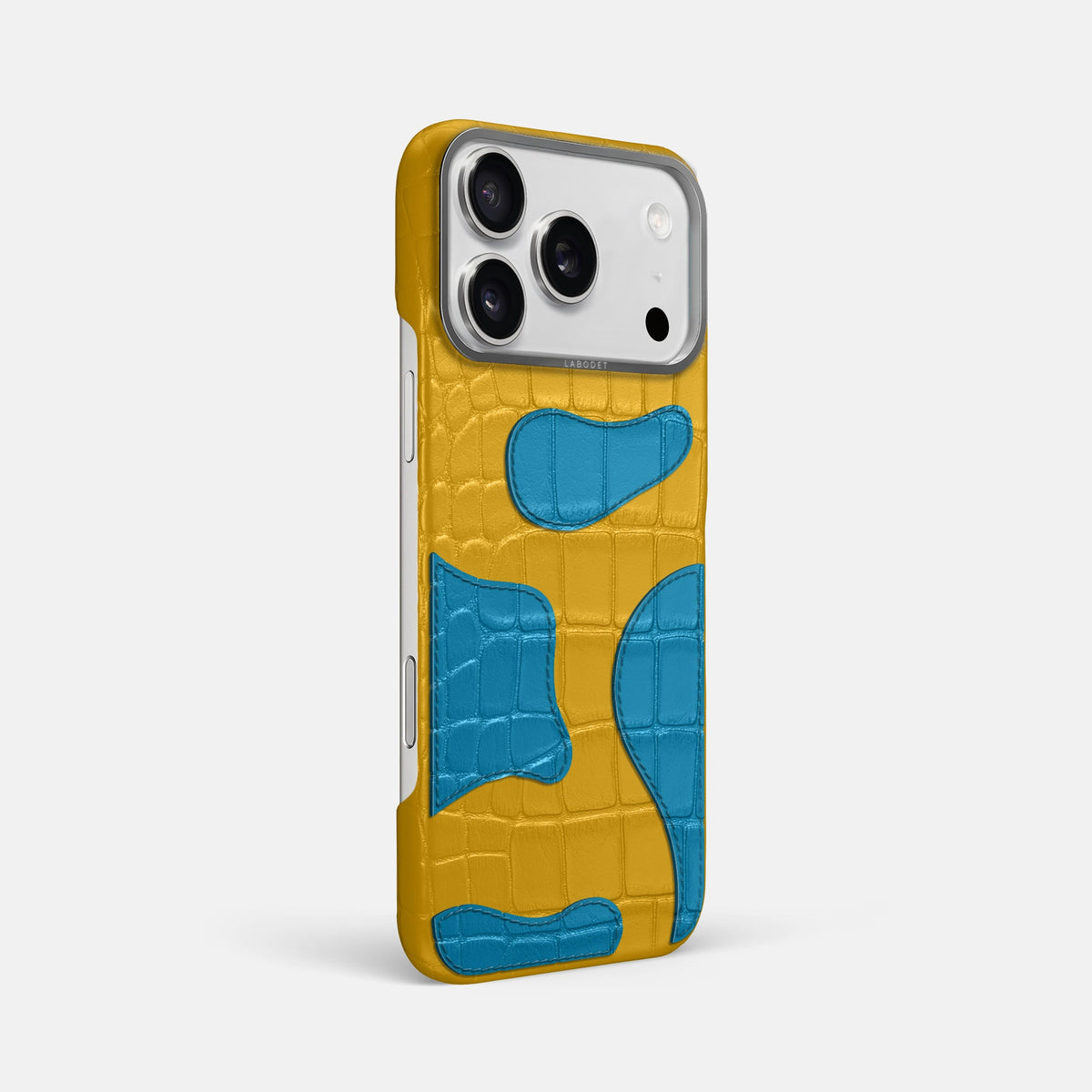 Camouflage Case For iPhone 18 Pro Max In Alligator -2 | Yellow-Steel