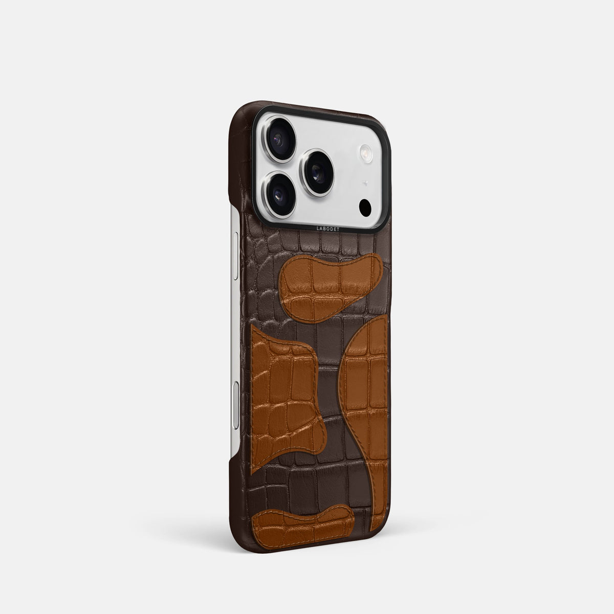 Camouflage Case For iPhone 18 Pro In Alligator -2 | Dark-Brown-Black