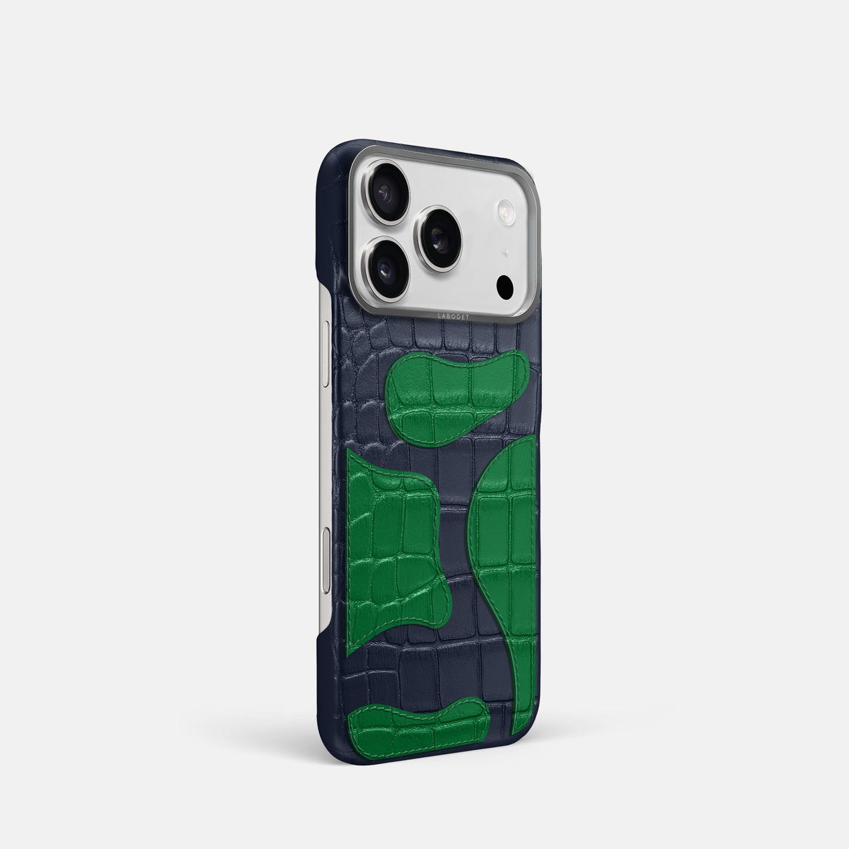 Camouflage Case For iPhone 18 Pro In Alligator -2 | Navy-Blue-Steel