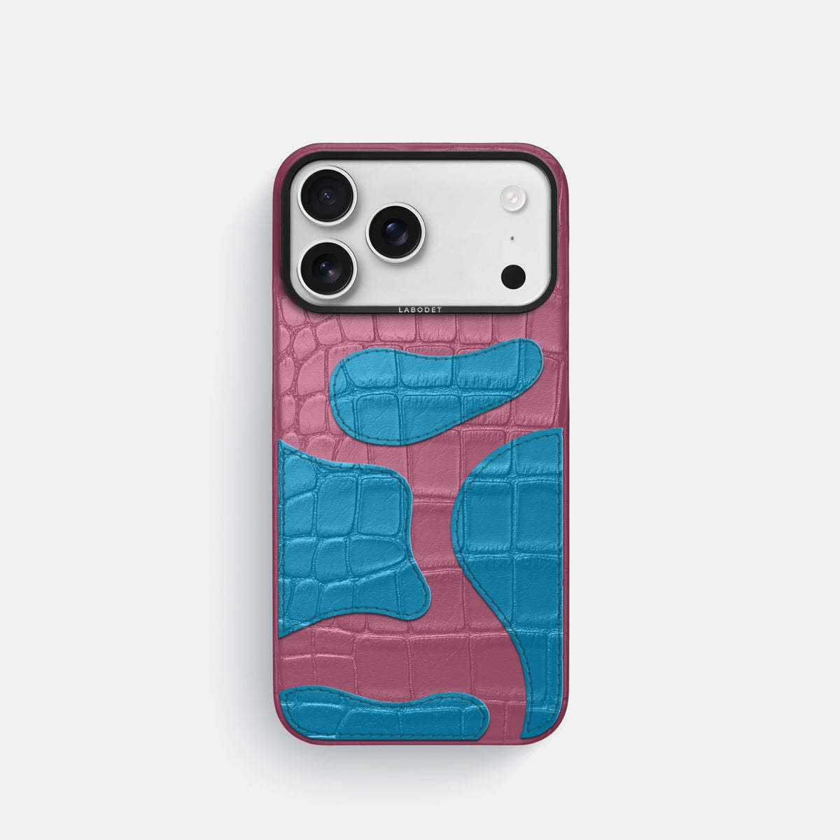 Camouflage Case For iPhone 18 Pro In Alligator -1 | Pink-Lagoon-Black