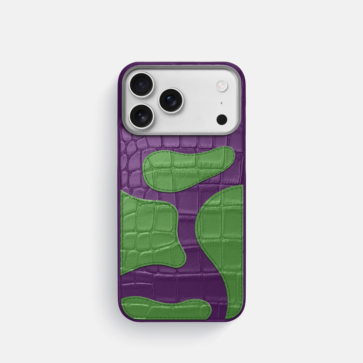 Camouflage Case For iPhone 18 Pro In Alligator -1 | Purple-Steel