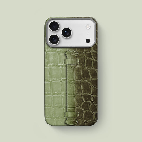 Center Handle Celadon Green For iPhone 17 Pro Max In Himalayan Crocodile
