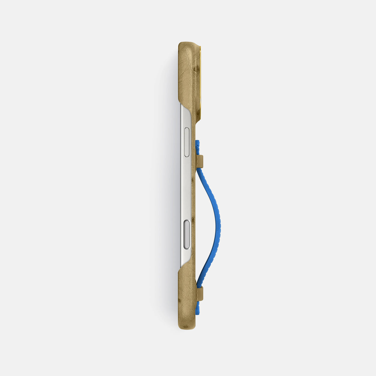 Center Handle Coloré For iPhone 17 Pro Max In Ostrich -2 | Desert-Sand-Gold