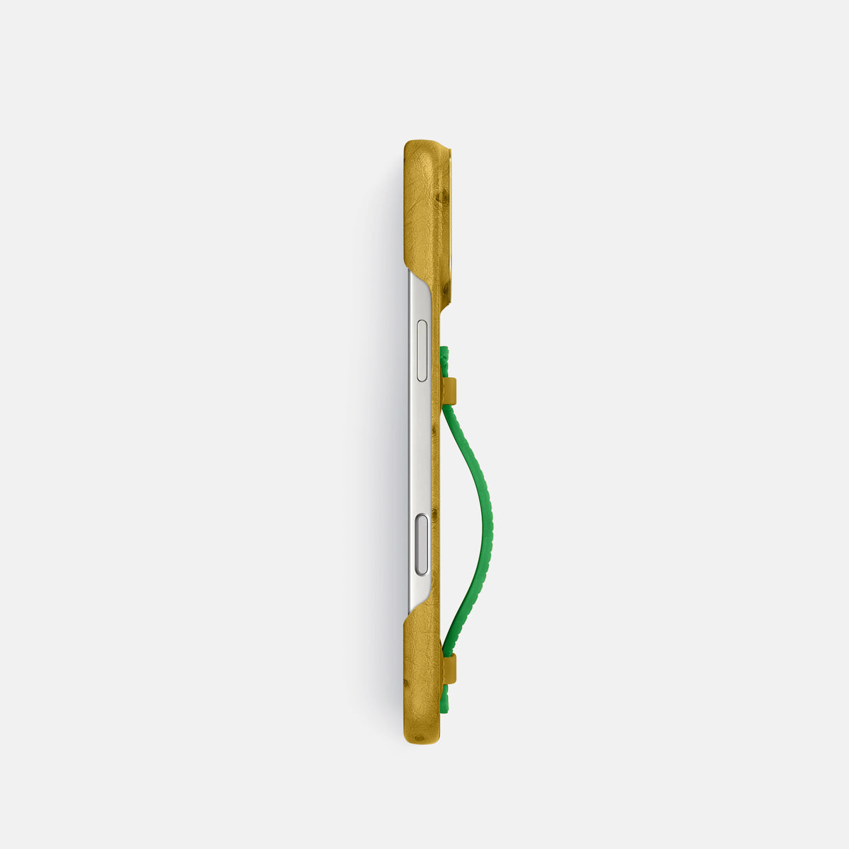 Center Handle Coloré For iPhone 17 Pro In Ostrich -2 | Gold-Gold