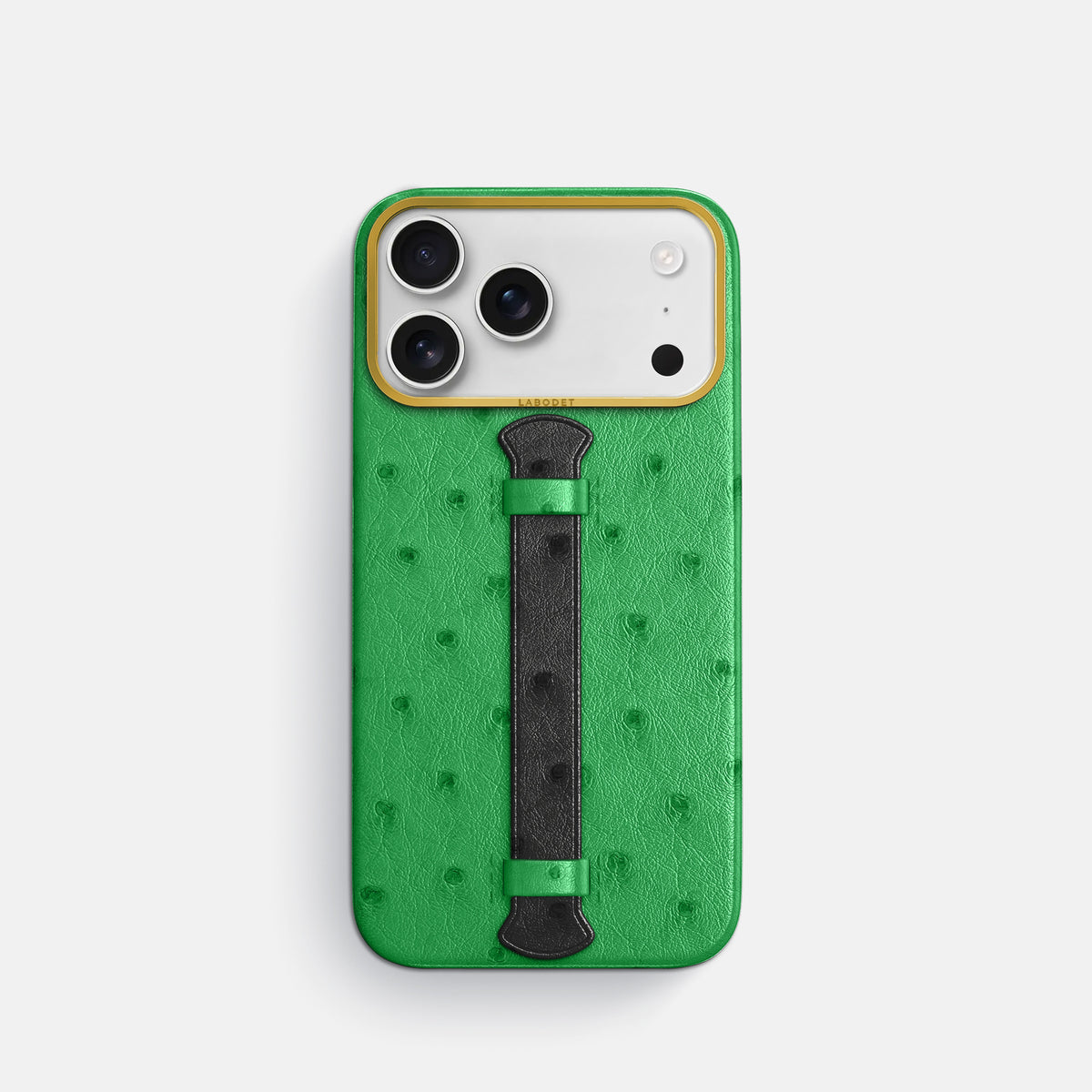 Center Handle Coloré For iPhone 17 Pro In Ostrich -1 | Kentucky-Green-Gold