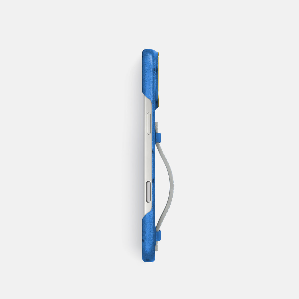 Center Handle Coloré For iPhone 17 Pro In Ostrich -2 | Royal-Blue-Gold