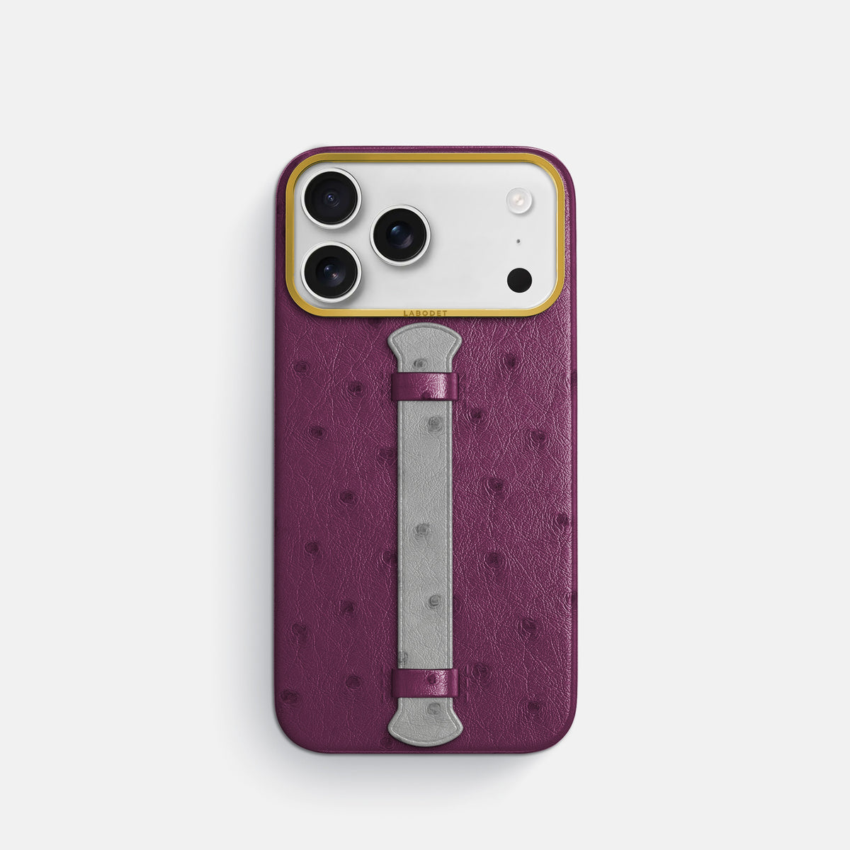 Center Handle Coloré For iPhone 18 Pro In Ostrich -1 | Purple-Gold