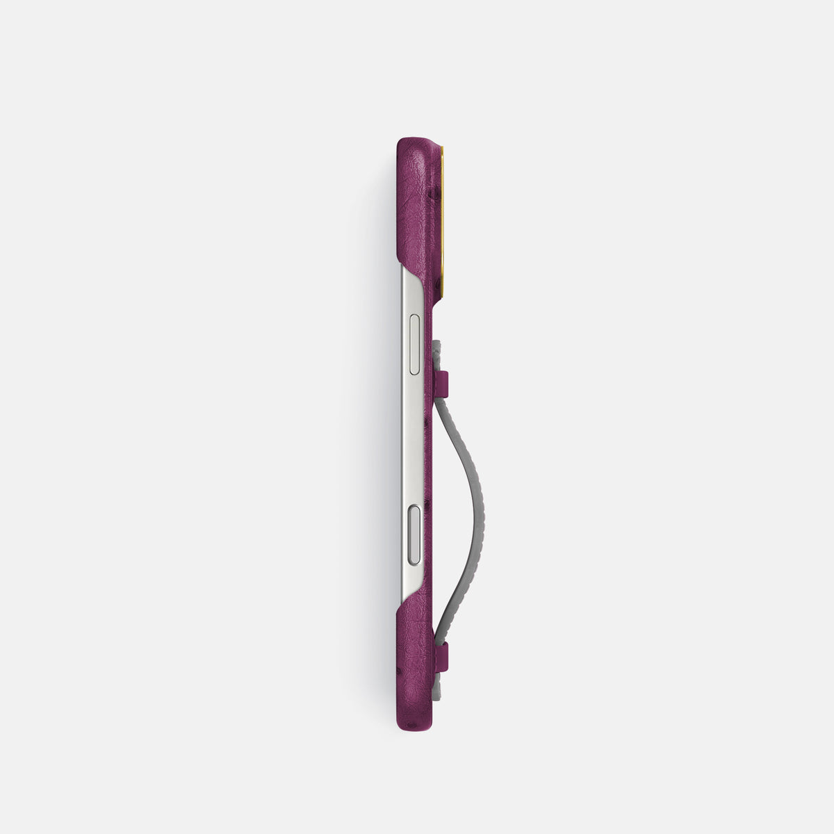 Center Handle Coloré For iPhone 18 Pro In Ostrich -2 | Purple-Gold