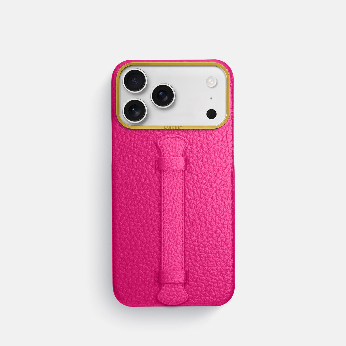 Center Handle For iPhone 17 Pro In Calf -1 | Magenta-Gold