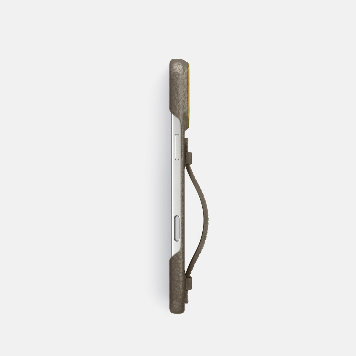Center Handle For iPhone 17 Pro In Calf -2 | Taupe-Gold