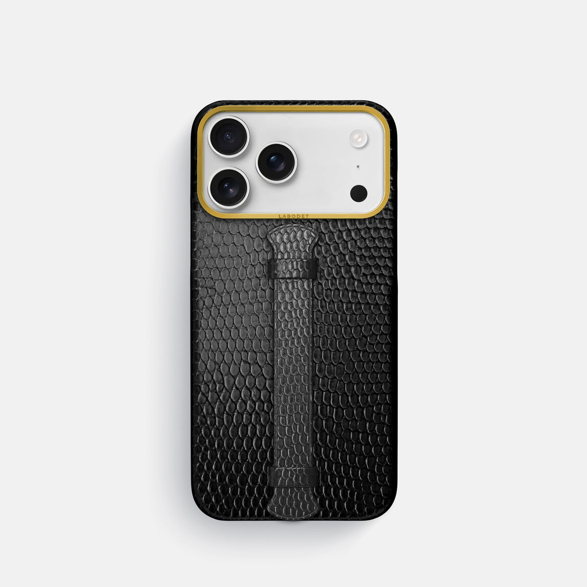 Center Handle For iPhone 17 Pro In Lizard -1 | Black-Gold