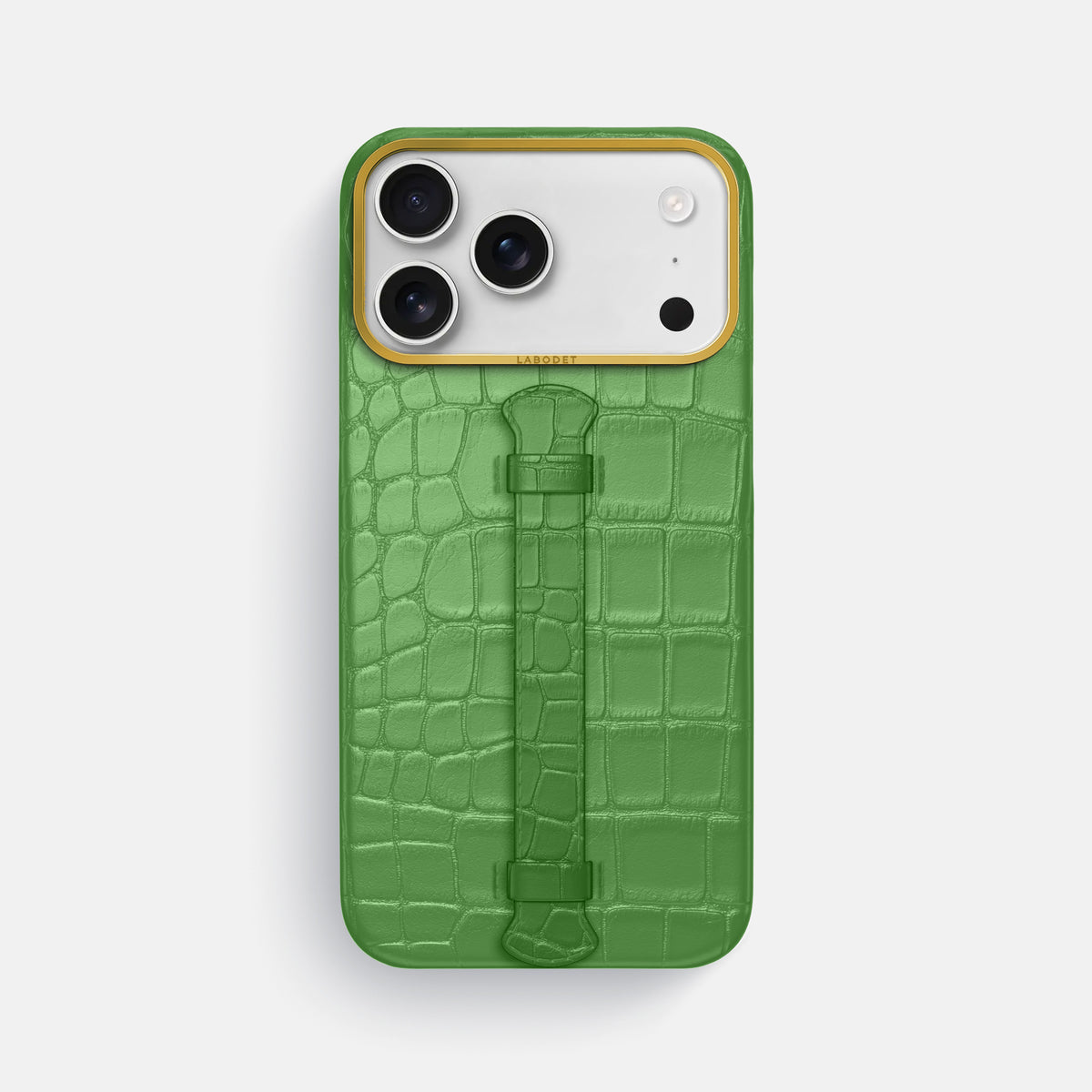 Center Handle For iPhone 17 Pro Max In Alligator -1 | Apple-Green-Gold