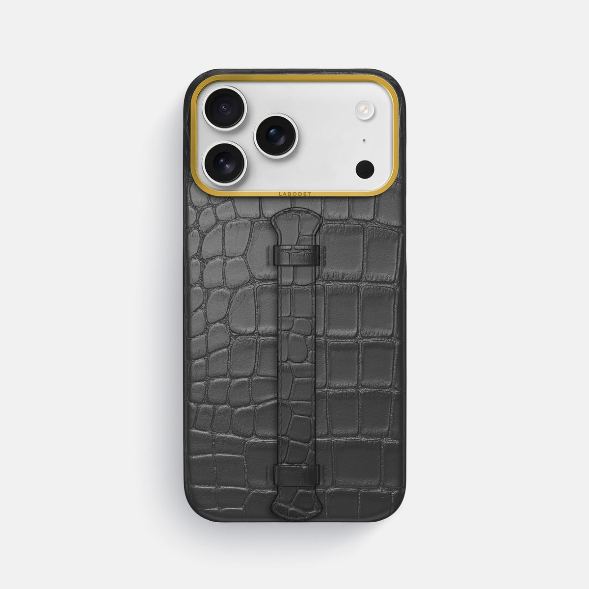 Center Handle For iPhone 17 Pro Max In Alligator -1 | Grey-Gold