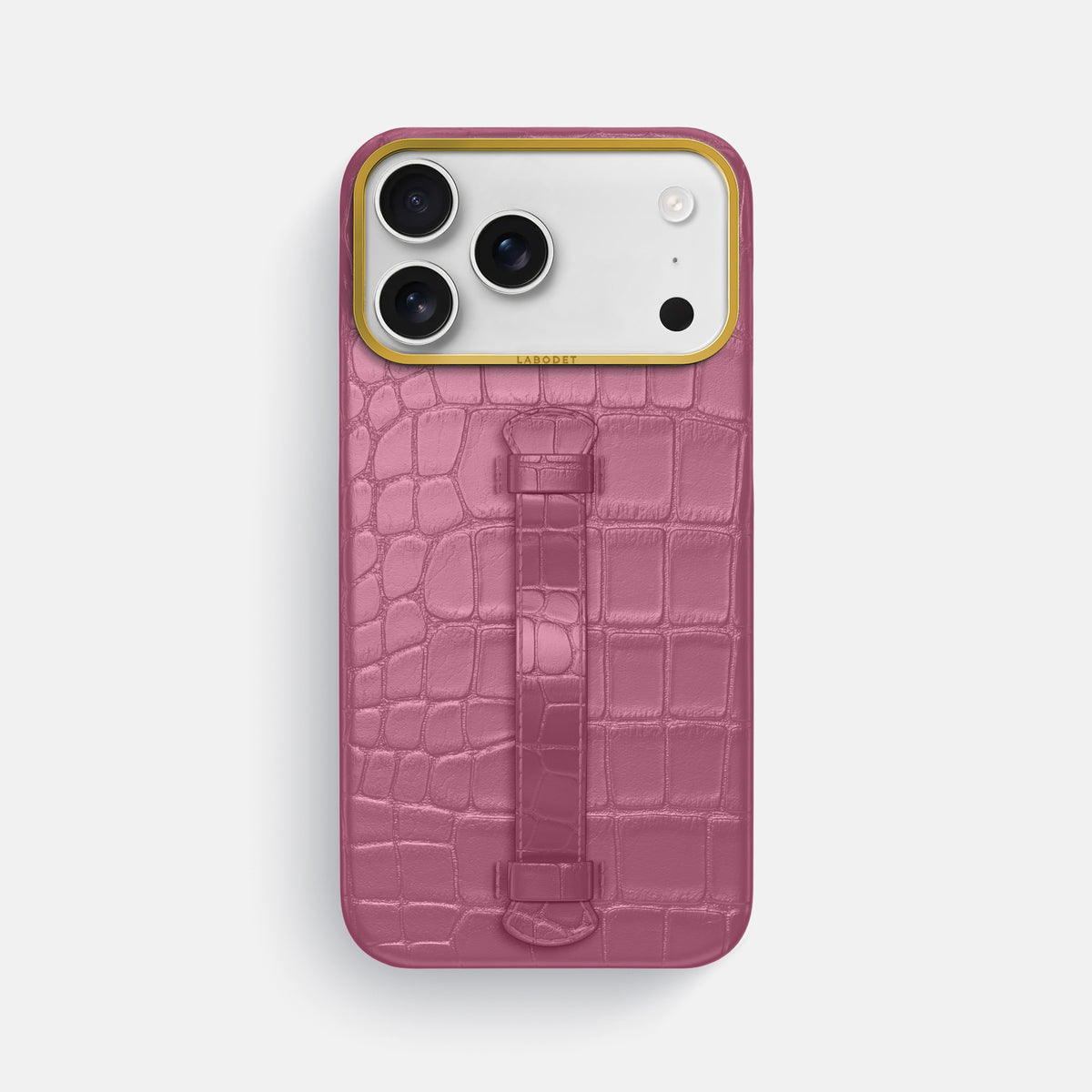 Center Handle For iPhone 17 Pro Max In Alligator -2 | Pink-Lagoon-Gold