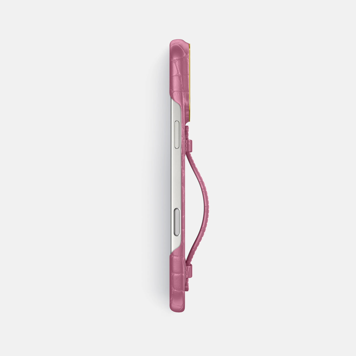 Center Handle For iPhone 17 Pro Max In Alligator -3 | Pink-Lagoon-Gold